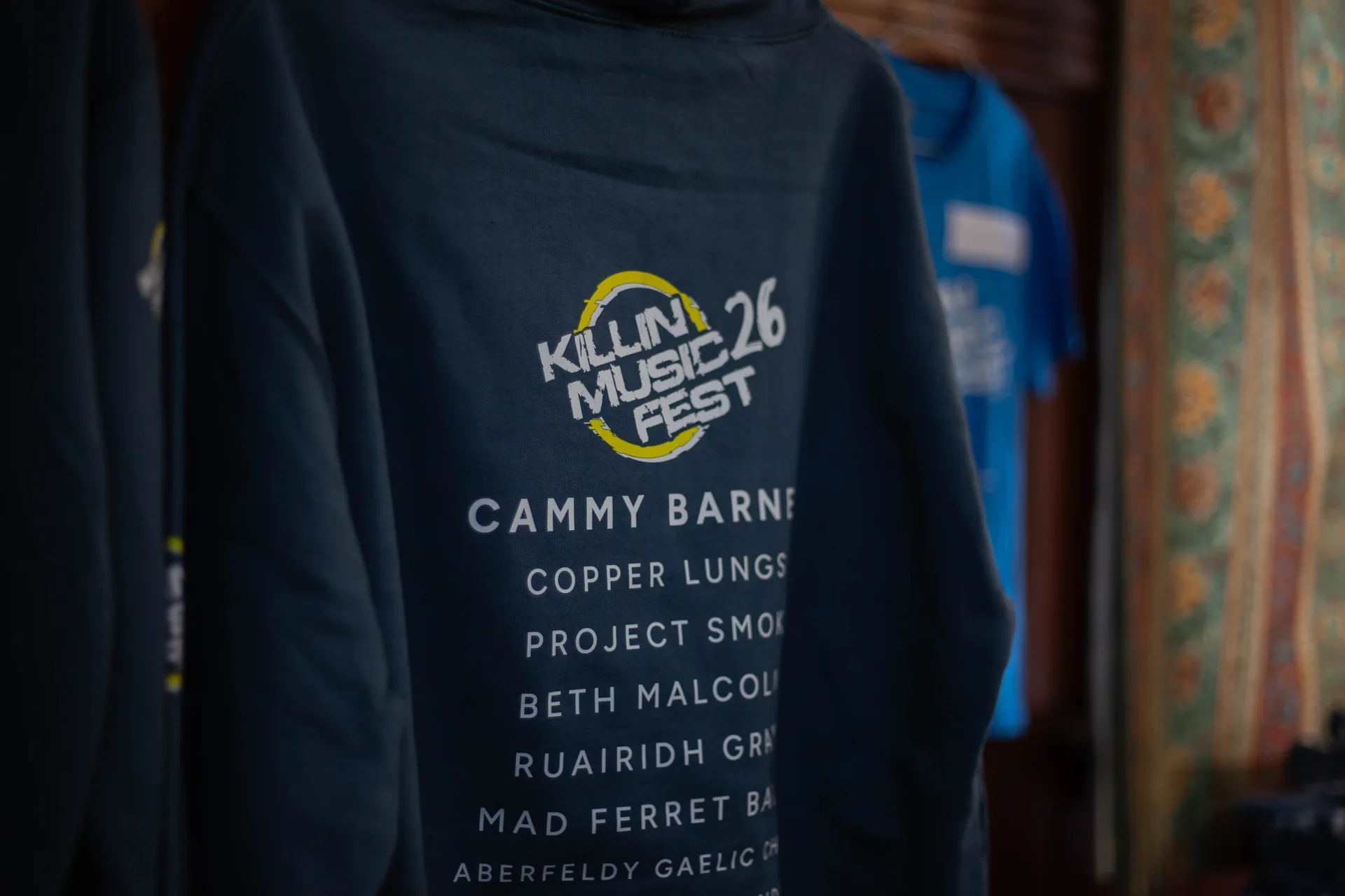 A festival hoodie showing the 2026 lineup